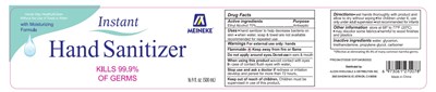 Image Of Label (Meineke Instant Hand Sanitizer 500 mL 70vv With Address)